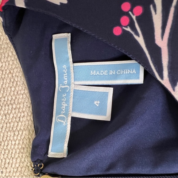 Draper James Love Birds Cold Shoulder Blue Dress - Picture 14 of 16